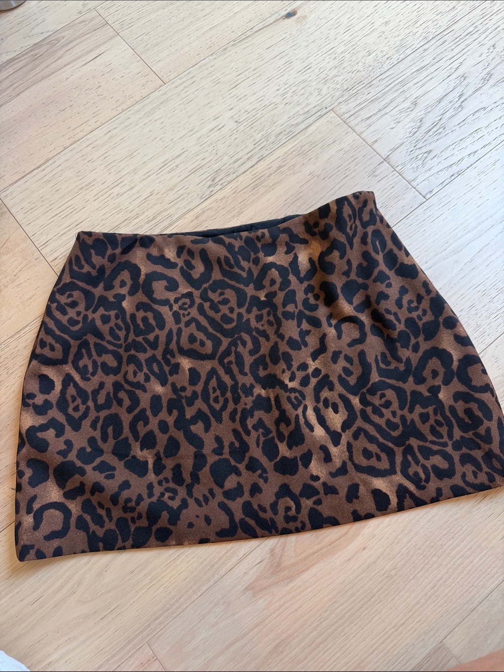 Reformation Black and Brown Leopard Mini Skirt - Picture 2 of 5